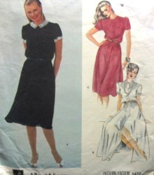 2472 VOGUE NIPON  LONGER BLOUSON FLARE TUCK DRESS LENGTHS PATTERN 12 OR 8 UNCUT